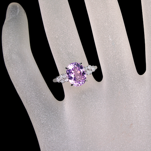 第469回抽選販売＞クンツァイト 3.5ct ダイヤモンド プラチナ リング