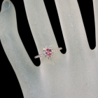 �p�p���`�A�T�t�@�C�A 0.3ct �_�C�������h 0.3ct �s���N�S�[���h �����O(�w��)