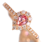 �p�p���`�A�T�t�@�C�A 0.3ct �_�C�������h 0.3ct �s���N�S�[���h �����O(�w��)