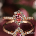 �p�p���`�A�T�t�@�C�A 0.3ct �_�C�������h 0.3ct �s���N�S�[���h �����O(�w��)