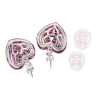 �ySIZUKU�z���r�[ 4.86ct ���[�Y�J�b�g�_�C�������h 0.18ct �z���C�g�S�[���h �s�A�X