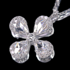 �ySIZUKU�z���[�Y�J�b�g�_�C�������h 0.24ct �_�C�������h 0.19ct �v���`�i �l�b�N���X