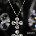 �ySIZUKU�z���[�Y�J�b�g�_�C�������h 0.24ct �_�C�������h 0.19ct �v���`�i �l�b�N���X