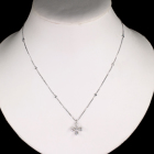 �ySIZUKU�z���[�Y�J�b�g�_�C�������h 0.24ct �_�C�������h 0.19ct �v���`�i �l�b�N���X