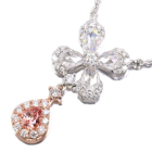 �ySIZUKU�z�p�p���`�A�T�t�@�C�A 0.26ct ���[�Y�J�b�g�_�C�������h 0.52ct �_�C�������h 0.38ct �v���`�i �s���N�S�[���h �l�b�N���X