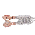 �ySIZUKU�z�p�p���`�A�T�t�@�C�A 0.26ct ���[�Y�J�b�g�_�C�������h 0.52ct �_�C�������h 0.38ct �v���`�i �s���N�S�[���h �l�b�N���X