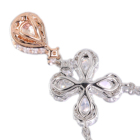 �ySIZUKU�z�p�p���`�A�T�t�@�C�A 0.26ct ���[�Y�J�b�g�_�C�������h 0.52ct �_�C�������h 0.38ct �v���`�i �s���N�S�[���h �l�b�N���X