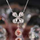 �ySIZUKU�z�p�p���`�A�T�t�@�C�A 0.26ct ���[�Y�J�b�g�_�C�������h 0.52ct �_�C�������h 0.38ct �v���`�i �s���N�S�[���h �l�b�N���X