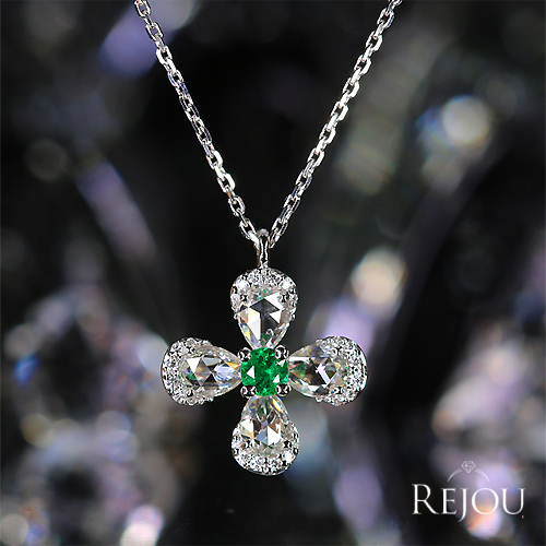 第470回抽選販売＞「SIZUKU」エメラルド 約0.1ct ローズカット