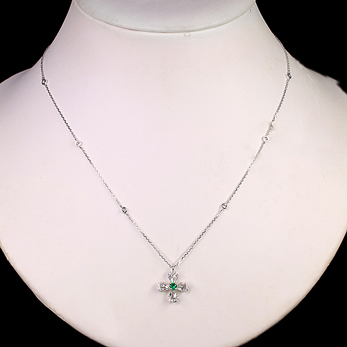 SIZUKU」エメラルド 約0.1ct ローズカットダイヤモンド 0.53ct