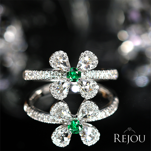 第470回抽選販売＞「SIZUKU」エメラルド 約0.1ct ローズカット