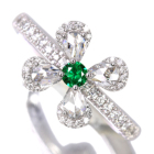 �ySIZUKU�z�G�������h ��0.1ct ���[�Y�J�b�g�_�C�������h 0.35ct �_�C�������h 0.23ct �v���`�i �����O(�w��)