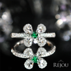 �ySIZUKU�z�G�������h ��0.1ct ���[�Y�J�b�g�_�C�������h 0.35ct �_�C�������h 0.23ct �v���`�i �����O(�w��)