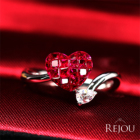 �ySIZUKU�z���r�[ 1.48ct ���[�Y�J�b�g�_�C�������h 0.1ct �z���C�g�S�[���h �����O(�w��)