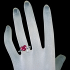 �ySIZUKU�z���r�[ 1.48ct ���[�Y�J�b�g�_�C�������h 0.1ct �z���C�g�S�[���h �����O(�w��)