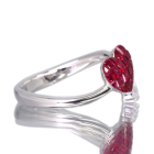 �ySIZUKU�z���r�[ 1.48ct ���[�Y�J�b�g�_�C�������h 0.1ct �z���C�g�S�[���h �����O(�w��)