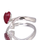 �ySIZUKU�z���r�[ 1.48ct ���[�Y�J�b�g�_�C�������h 0.1ct �z���C�g�S�[���h �����O(�w��)