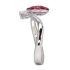 �ySIZUKU�z���r�[ 1.48ct ���[�Y�J�b�g�_�C�������h 0.1ct �z���C�g�S�[���h �����O(�w��)