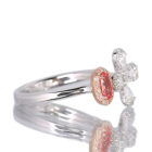 �ySIZUKU�z�p�p���`�A�T�t�@�C�A 0.2ct ���[�Y�J�b�g�_�C�������h 0.33ct �_�C�������h 0.16ct �v���`�i �����O(�w��)