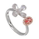 �ySIZUKU�z�p�p���`�A�T�t�@�C�A 0.2ct ���[�Y�J�b�g�_�C�������h 0.33ct �_�C�������h 0.16ct �v���`�i �����O(�w��)