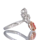 �ySIZUKU�z�p�p���`�A�T�t�@�C�A 0.23ct ���[�Y�J�b�g�_�C�������h 0.4ct �_�C�������h 0.4ct �v���`�i �s���N�S�[���h �����O(�w��)