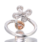 �ySIZUKU�z�p�p���`�A�T�t�@�C�A 0.23ct ���[�Y�J�b�g�_�C�������h 0.4ct �_�C�������h 0.4ct �v���`�i �s���N�S�[���h �����O(�w��)