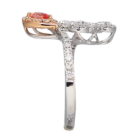 �ySIZUKU�z�p�p���`�A�T�t�@�C�A 0.23ct ���[�Y�J�b�g�_�C�������h 0.4ct �_�C�������h 0.4ct �v���`�i �s���N�S�[���h �����O(�w��)