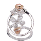 �ySIZUKU�z�p�p���`�A�T�t�@�C�A 0.23ct ���[�Y�J�b�g�_�C�������h 0.4ct �_�C�������h 0.4ct �v���`�i �s���N�S�[���h �����O(�w��)