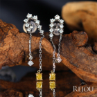 �C�G���[�_�C�������h 0.113ct/0.102ct/FIY/SI2 �_�C�������h�v���`�i �C�G���[�S�[���h �s�A�X