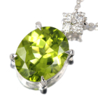 �y���h�b�g 3.6ct �_�C�������h �z���C�g�S�[���h �l�b�N���X