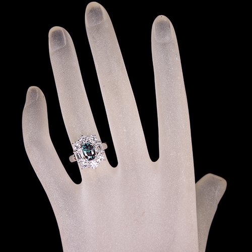 アレキサンドライト 2.0ct ダイヤモンド 1.8ct プラチナ リング(指輪