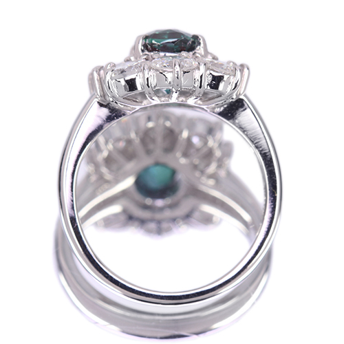 アレキサンドライト 2.0ct ダイヤモンド 1.8ct プラチナ リング(指輪
