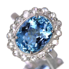 �T���^�}���A�A�N�A�}���� 5.6ct ���[�Y�J�b�g�_�C�������h 0.6ct �v���`�i �����O(�w��)