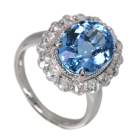 �T���^�}���A�A�N�A�}���� 5.6ct ���[�Y�J�b�g�_�C�������h 0.6ct �v���`�i �����O(�w��)