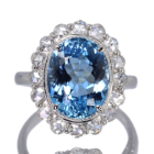 �T���^�}���A�A�N�A�}���� 5.6ct ���[�Y�J�b�g�_�C�������h 0.6ct �v���`�i �����O(�w��)