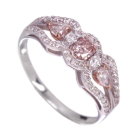 �s���N�_�C�������h 0.139ct/FOP/I1 �s���N�_�C�������h 0.082ct/0.081ct �_�C�������h 0.3ct �v���`�i �����O(�w��)