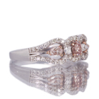 �s���N�_�C�������h 0.139ct/FOP/I1 �s���N�_�C�������h 0.082ct/0.081ct �_�C�������h 0.3ct �v���`�i �����O(�w��)