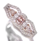 �s���N�_�C�������h 0.139ct/FOP/I1 �s���N�_�C�������h 0.082ct/0.081ct �_�C�������h 0.3ct �v���`�i �����O(�w��)