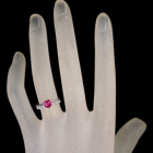 �n�[�g�V�F�C�v���r�[ 0.6ct �_�C�������h 0.2ct �v���`�i �����O(�w��)