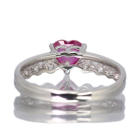 �n�[�g�V�F�C�v���r�[ 0.6ct �_�C�������h 0.2ct �v���`�i �����O(�w��)