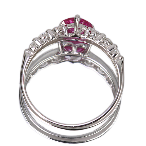 第471回抽選販売＞ハートシェイプルビー 0.6ct ダイヤモンド 0.2ct