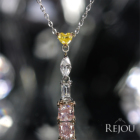 �s���N�_�C�������h 0.252ct/FLPP/I1 �C�G���[�_�C�������h 0.091ct/FIY/SI2 �_�C�������h 0.2ct �v���`�i �C�G���[�S�[���h �s���N�S�[���h �l�b�N���X