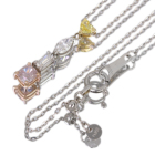 �s���N�_�C�������h 0.252ct/FLPP/I1 �C�G���[�_�C�������h 0.091ct/FIY/SI2 �_�C�������h 0.2ct �v���`�i �C�G���[�S�[���h �s���N�S�[���h �l�b�N���X