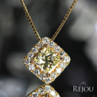 �C�G���[�_�C�������h 0.81ct/LY/VS1 �_�C�������h ��0.3ct �C�G���[�S�[���h �l�b�N���X