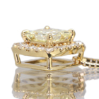 �C�G���[�_�C�������h 0.81ct/LY/VS1 �_�C�������h ��0.3ct �C�G���[�S�[���h �l�b�N���X