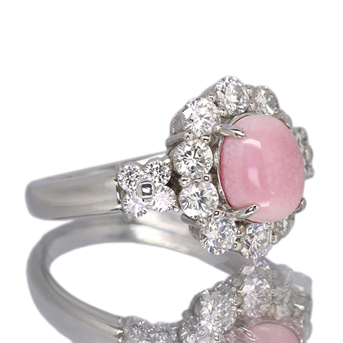 コンクパール 2.2ct ダイヤモンド 1.2ct プラチナ リング(指輪)【品質