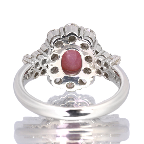 コンクパール 2.2ct ダイヤモンド 1.2ct プラチナ リング(指輪)【品質