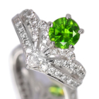 ���V�A�Y�f�}���g�C�h�K�[�l�b�g 1.1ct �_�C�������h 0.6ct �v���`�i �����O(�w��)