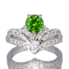 ���V�A�Y�f�}���g�C�h�K�[�l�b�g 1.1ct �_�C�������h 0.6ct �v���`�i �����O(�w��)