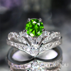 ���V�A�Y�f�}���g�C�h�K�[�l�b�g 1.1ct �_�C�������h 0.6ct �v���`�i �����O(�w��)